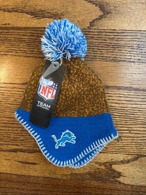 Detroit Lions Infant Knit Hat Football